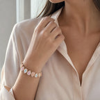Selunyra Rainbow Oval Diamond Bracelet wearing image 2
