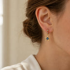 Selunyra Opal Star Earrings wearing image 1