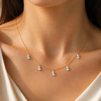 Selunyra Diamond Pendant Necklace wearing image 1
