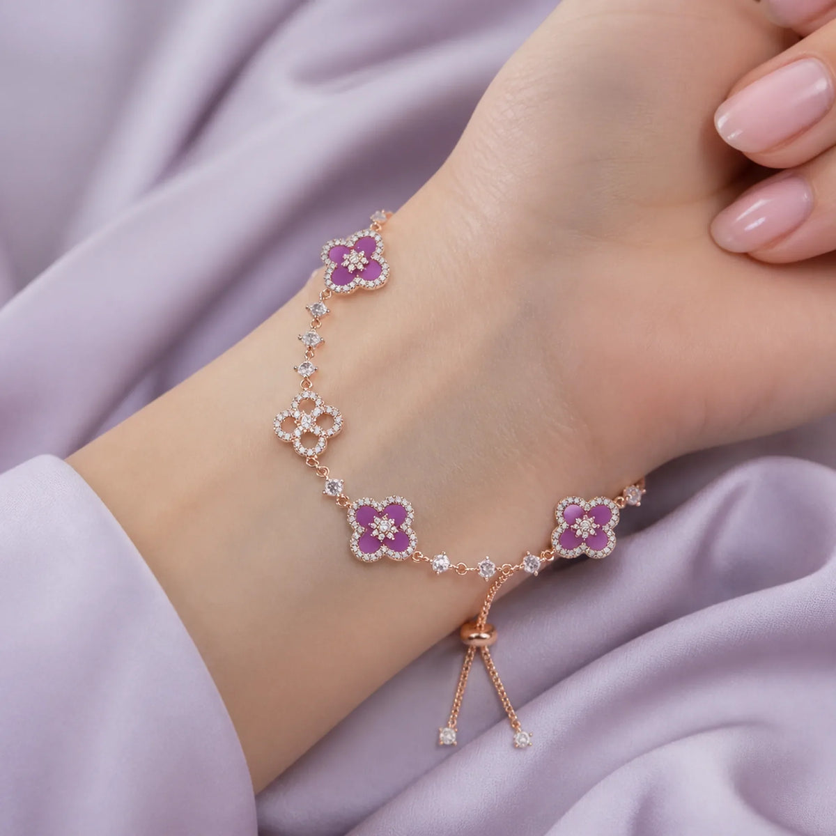 Selunyra Dreamy Purple Bracelet wearing image 1
