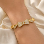Selunyra Aurora Bow Bracelet worn styling view 1