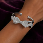 Selunyra Aurora Open Bow Bracelet worn styling view 2