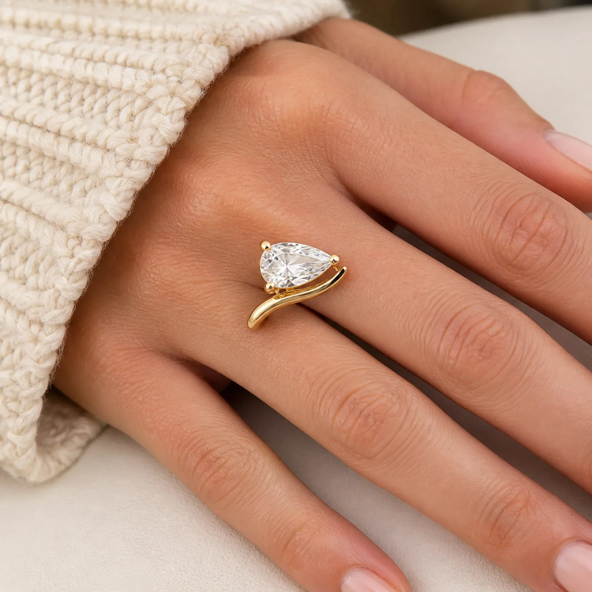 Selunyra Alba Ring worn styling view 1