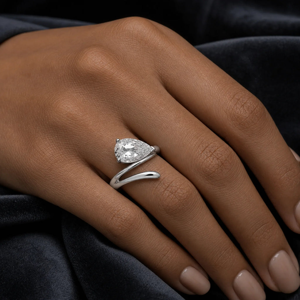 Selunyra Alba Ring worn styling view 2