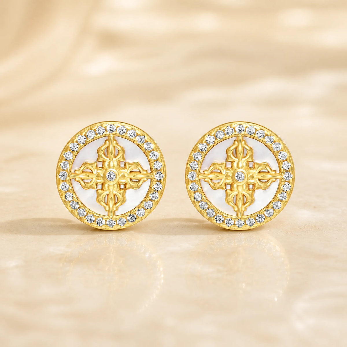 Selunyra Round Cross Earrings product view 1