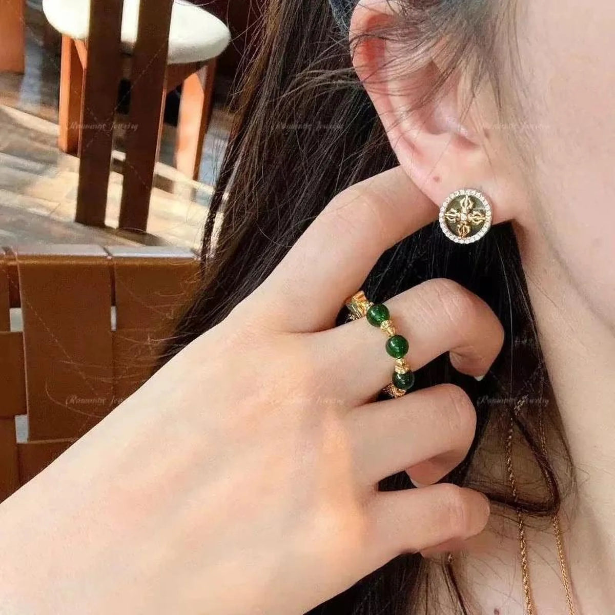 Selunyra Round Cross Earrings product view 2
