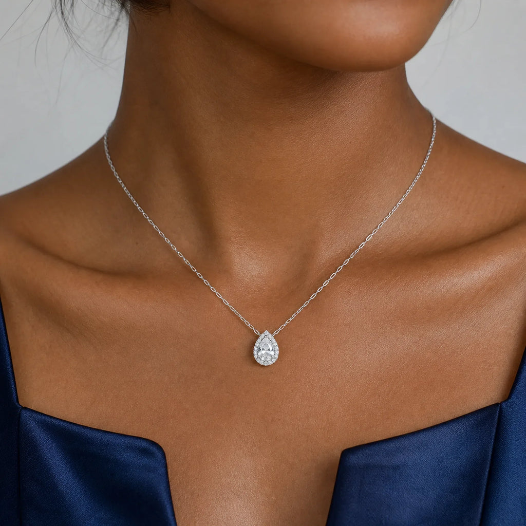 Selunyra Oval Necklace worn styling view 2