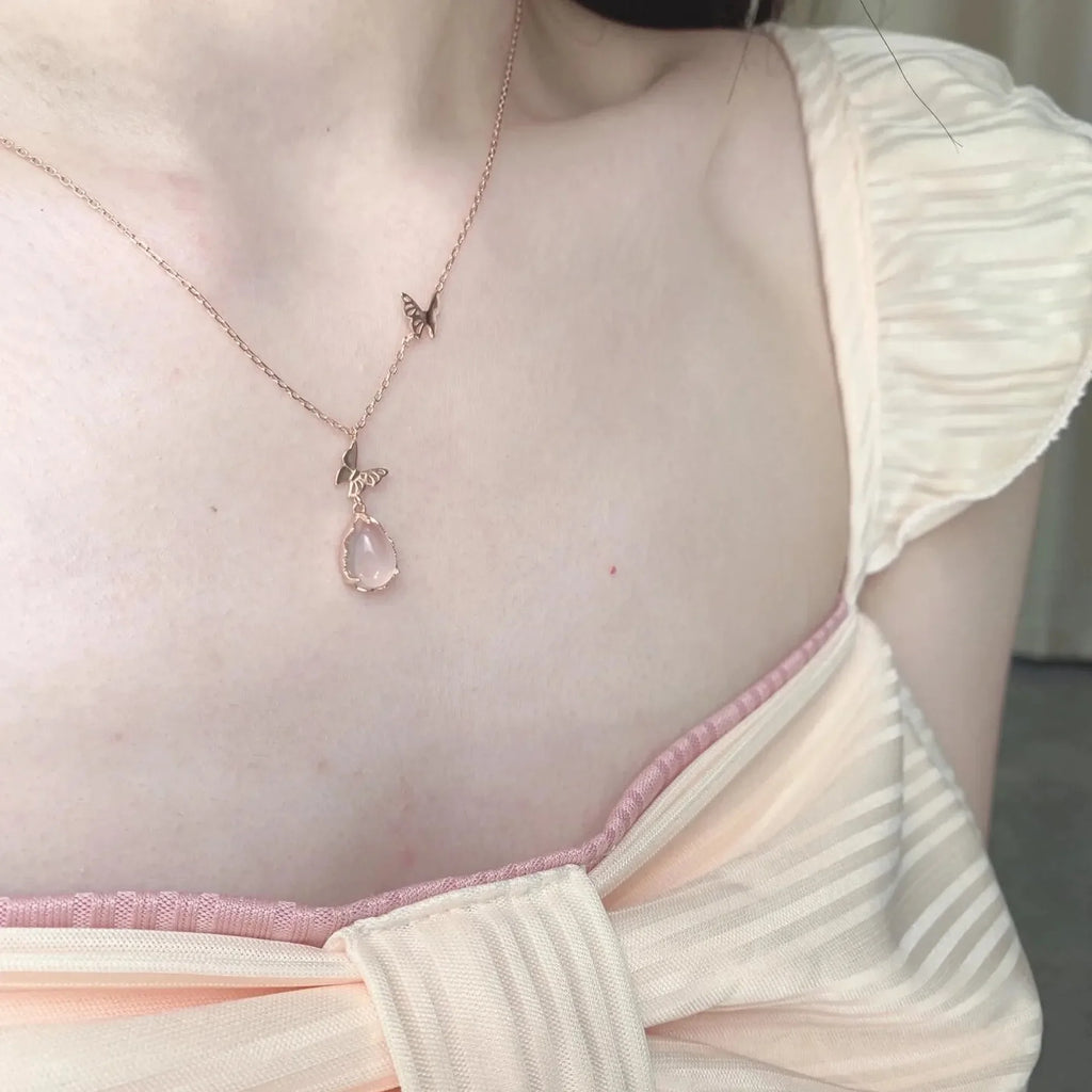 Selunyra Rose quartz Necklace product view 2