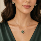 Selunyra Emerald Green Set worn styling view 1