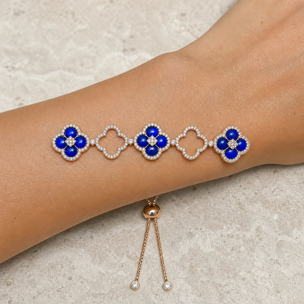 Selunyra Royal Blue Set worn styling view 2