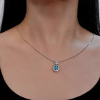 Selunyra Aquamarine D Necklace front close-up