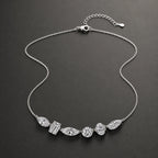 Selunyra Bellar silver mixed-cut stone necklace