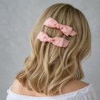 Selunyra Bow Clip worn in hair 2