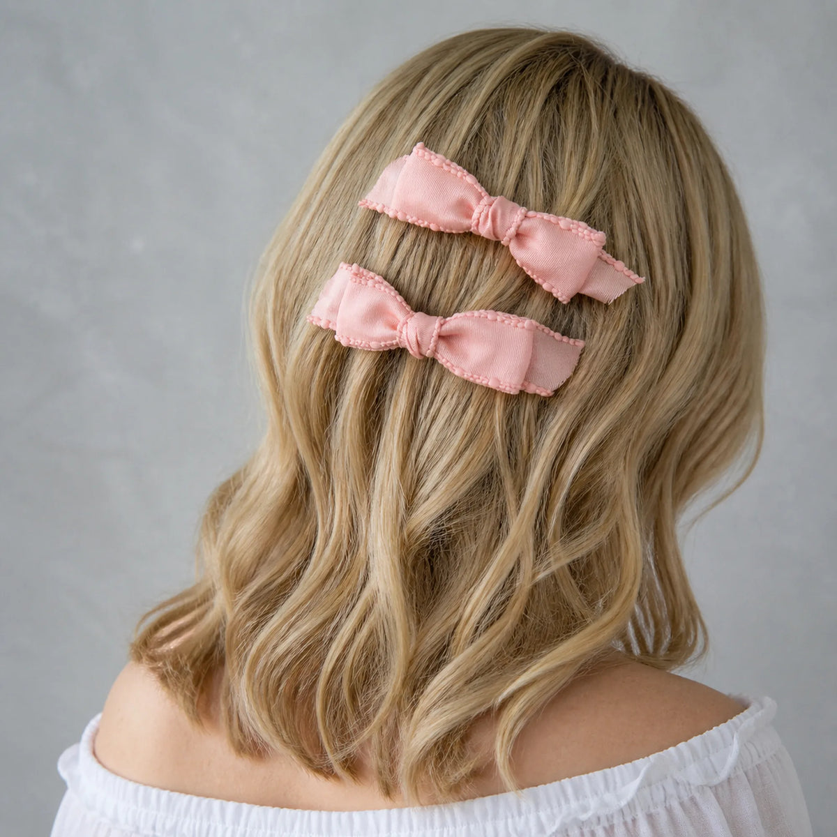 Selunyra Bow Clip worn in hair 2