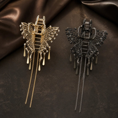 Selunyra Butterfly Claw Clips in gold and black