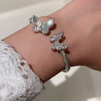 Selunyra Butterfly Cuff Bracelet worn close-up
