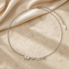 Selunyra Butterfly Necklace Y asymmetric mother-of-pearl product view