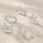 Selunyra Butterfly Silver Ring Collection