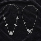 Selunyra Cheer five-butterfly and double-butterfly necklaces