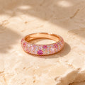 Selunyra Cheis Ring rose gold pink pavé band product view