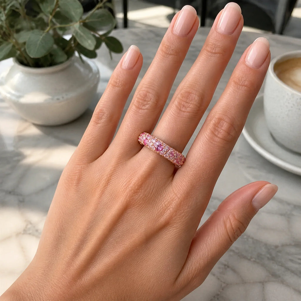 Selunyra Cheis Ring worn in natural daylight