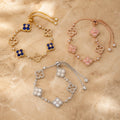 Selunyra Cleef Bracelet Collection – gold blue three-piece set