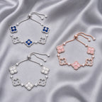 Selunyra Cleef Bracelet Collection – silver blue three-piece set