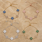 Selunyra Cleef Bracelet Collection – gold blue and green four-piece set