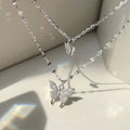 Selunyra S925 Double Butterfly Pendant Stacked Necklace product styling