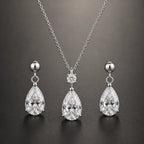 Selunyra Drop Diamond necklace and earrings set