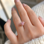 Selunyra Elevated Heart Ring worn on hand