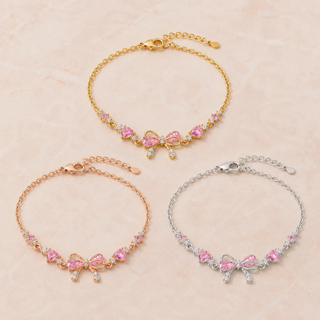 Selunyra Friendship Bracelet in gold, rose gold, and silver