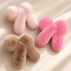 Selunyra Furry Claw Clips in baby pink, rose pink and brown