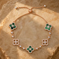 Selunyra Green Cleef bracelet in gold – product view