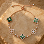 Selunyra Green Cleef bracelet in gold – product view