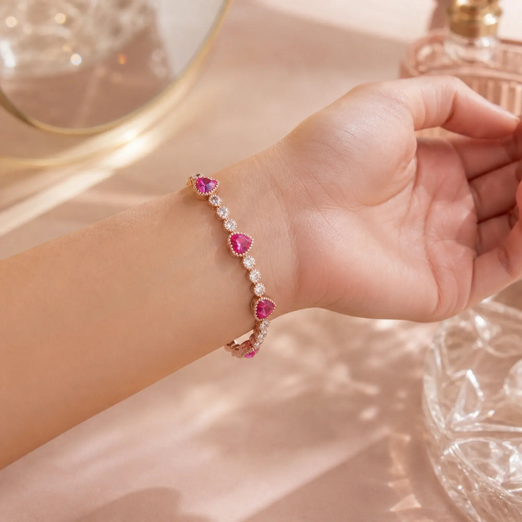 Selunyra Heart Bracelet worn on wrist 2