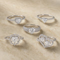 Selunyra Heart Ring Collection five style options