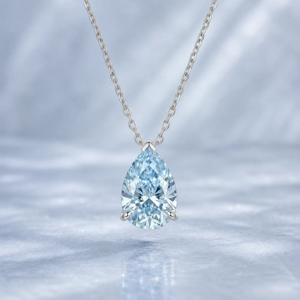 Selunyra Ice Blue D Teardrop Necklace product image 1