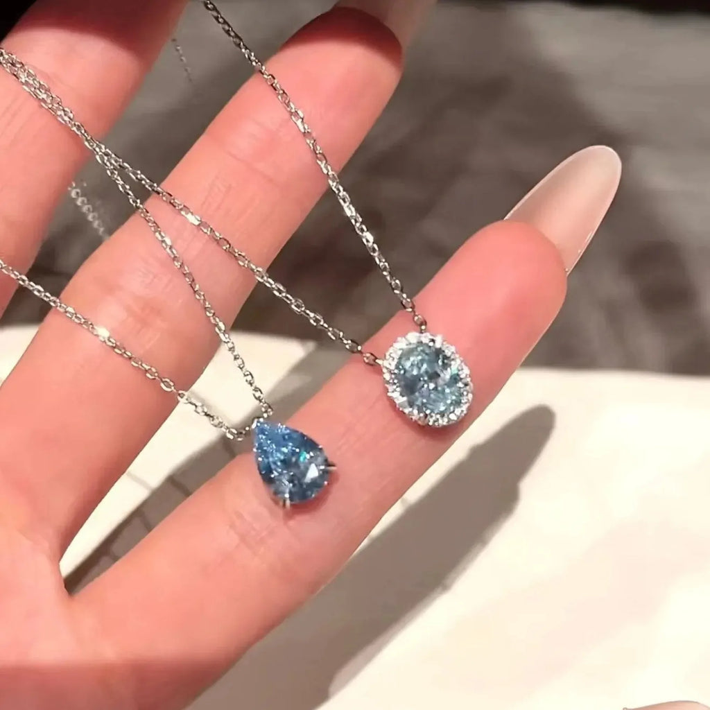 Selunyra Ice Blue D Teardrop Necklace product image 2