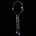 Selunyra Isabelle butterfly headdress with long crystal tassels