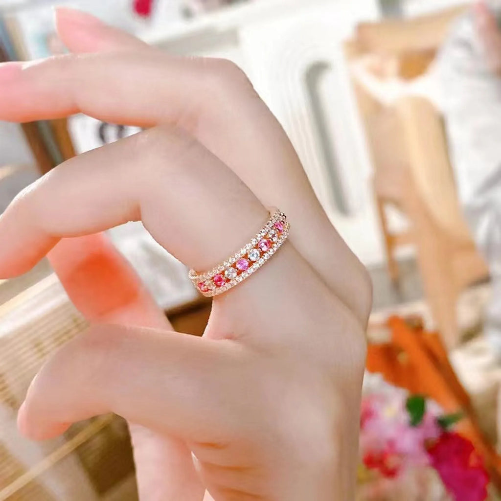 Selunyra Lace Ring worn in a bright lifestyle setting