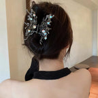 Selunyra Moonstone Claw Clip worn in hair