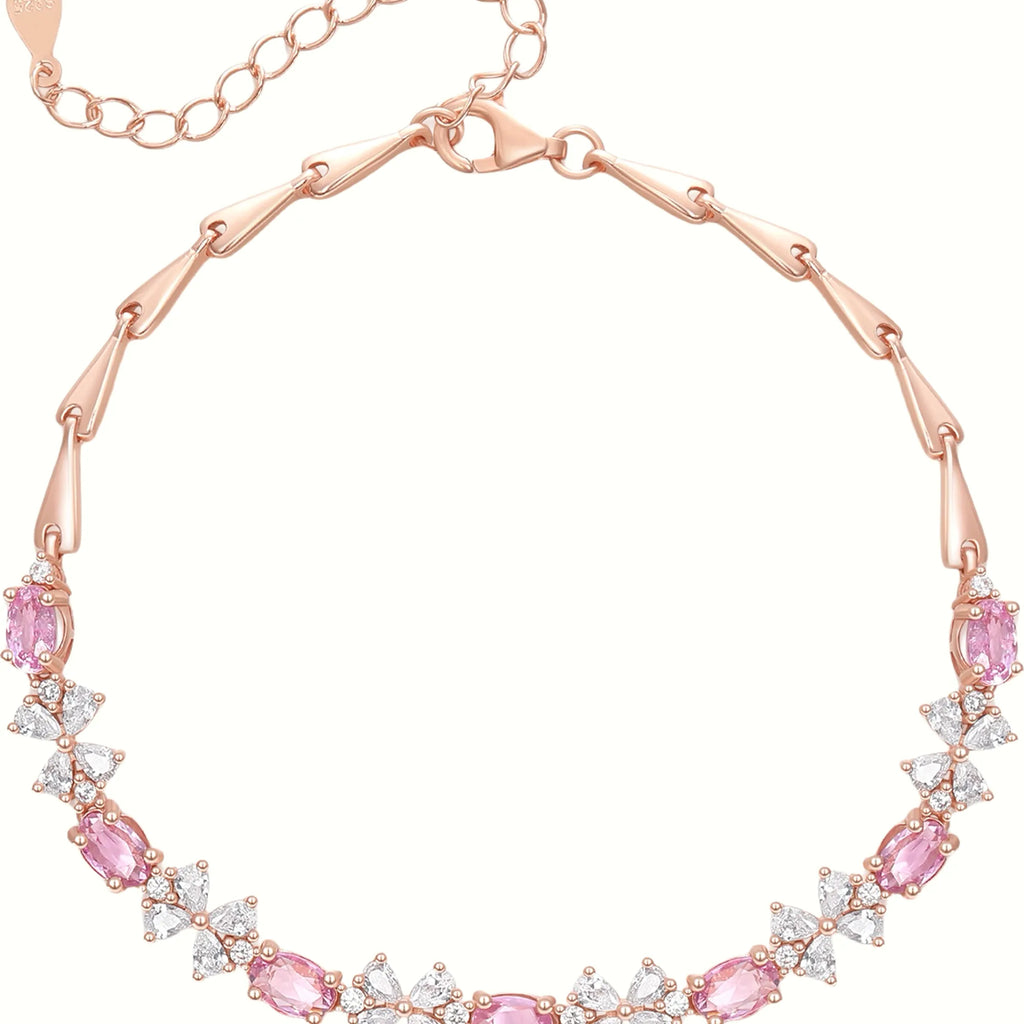 Selunyra Natural Pink Topaz Bow Bracelet product view 1