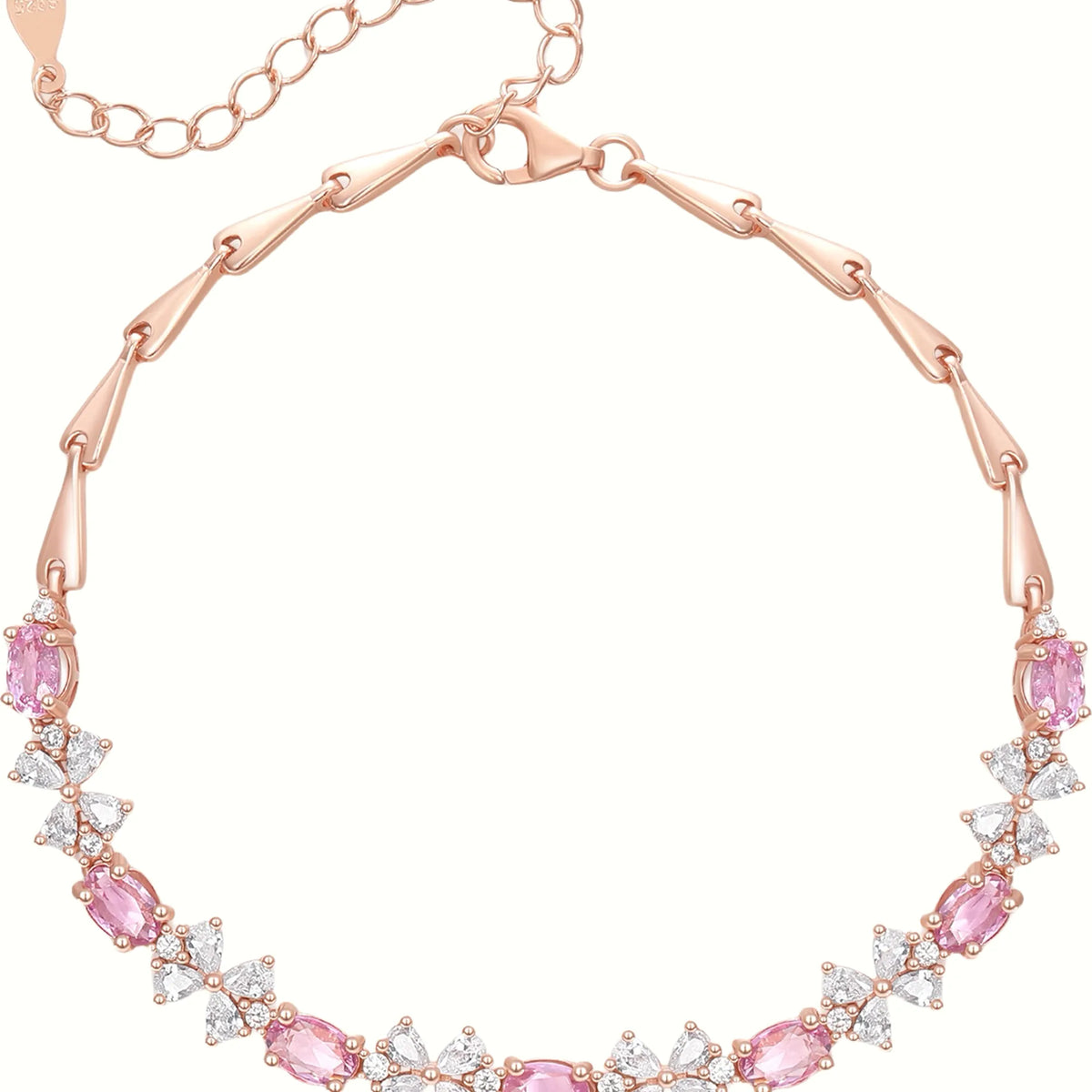 Selunyra Natural Pink Topaz Bow Bracelet product view 1