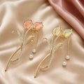 Selunyra Opal Tulip Hair Clip in pink and white