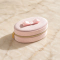 Selunyra pink bow travel jewelry box product view