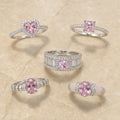 Selunyra Pink Silver Ring Collection five style options