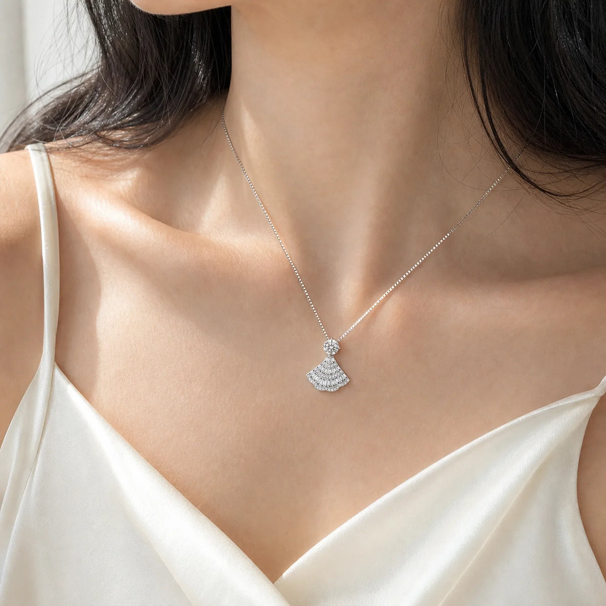 Selunyra Princess Dress Necklace worn styling 1