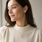 Selunyra Princess Round Necklace worn styling 1