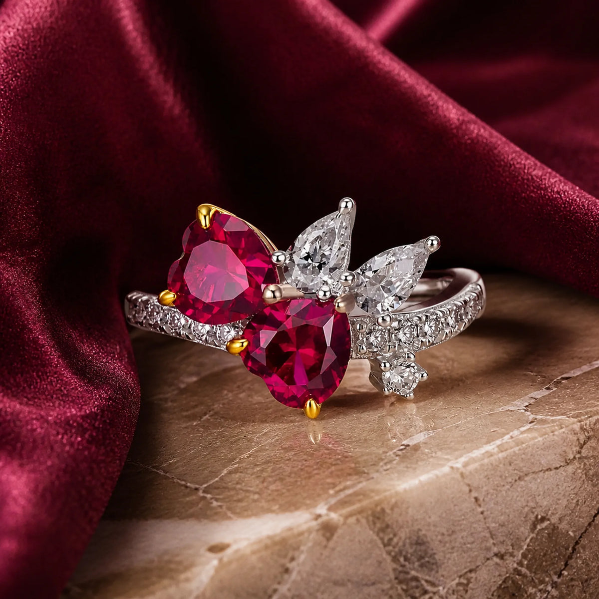 Selunyra Redia ruby red ring product view